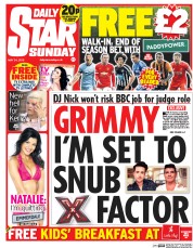 Daily Star Newspaper Front Page (UK) for 24 May 2015