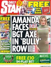Daily Star Sunday Newspaper Front Page (UK) for 2 May 2015