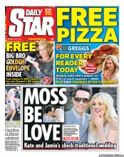 Daily Star Sunday (UK) Newspaper Front Page for 2 July 2011