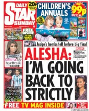 Daily Star Sunday (UK) Newspaper Front Page for 31 May 2015