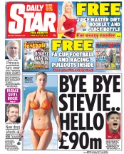 Daily Star Newspaper Front Page (UK) for 3 January 2015