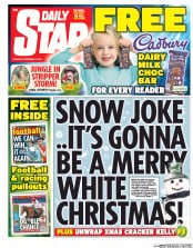 Daily Star Newspaper Front Page (UK) for 6 December 2014