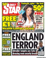 Daily Star Sunday (UK) Newspaper Front Page for 9 June 2012