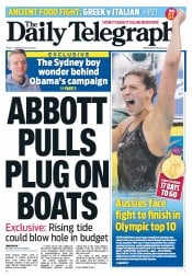 Daily Telegraph (Australia) Newspaper Front Page for 10 July 2012