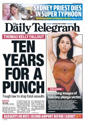 Daily Telegraph (Australia) Newspaper Front Page for 11 November 2013