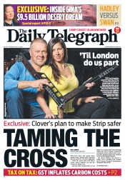 Daily Telegraph (Australia) Newspaper Front Page for 13 July 2012