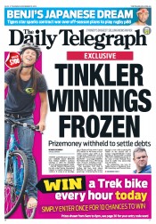 Daily Telegraph (Australia) Newspaper Front Page for 15 November 2012