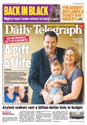 Daily Telegraph (Australia) Newspaper Front Page for 16 February 2013