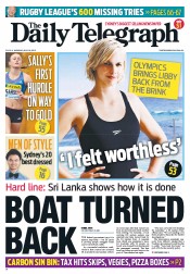 Daily Telegraph (Australia) Newspaper Front Page for 16 July 2012