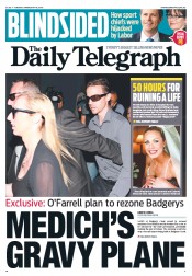 Daily Telegraph (Australia) Newspaper Front Page for 19 February 2013
