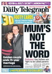 Daily Telegraph (Australia) Newspaper Front Page for 1 June 2012