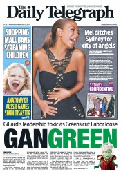 Daily Telegraph (Australia) Newspaper Front Page for 20 February 2013