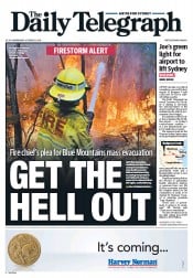 Daily Telegraph (Australia) Newspaper Front Page for 23 October 2013