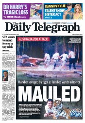 Daily Telegraph (Australia) Newspaper Front Page for 27 November 2013