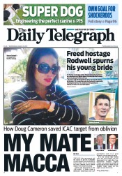 Daily Telegraph (Australia) Newspaper Front Page for 27 March 2013