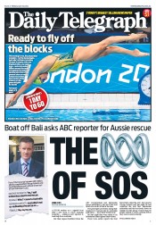 Daily Telegraph (Australia) Newspaper Front Page for 27 July 2012