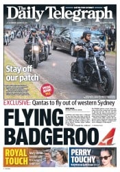 Daily Telegraph (Australia) Newspaper Front Page for 28 October 2013
