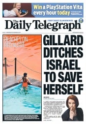Daily Telegraph (Australia) Newspaper Front Page for 28 November 2012