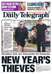 Daily Telegraph (Australia) Newspaper Front Page for 28 December 2012