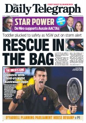 Daily Telegraph (Australia) Newspaper Front Page for 28 January 2013