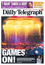 Daily Telegraph (Australia) Newspaper Front Page for 28 July 2012