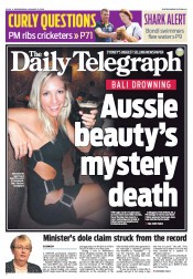 Daily Telegraph (Australia) Newspaper Front Page for 2 January 2013