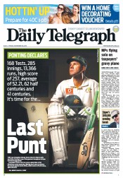 Daily Telegraph (Australia) Newspaper Front Page for 30 November 2012
