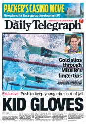 Daily Telegraph (Australia) Newspaper Front Page for 3 August 2012