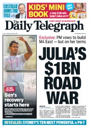 Daily Telegraph (Australia) Newspaper Front Page for 4 March 2013