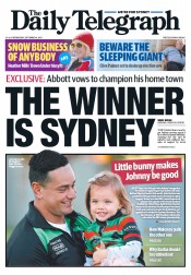 Daily Telegraph (Australia) Newspaper Front Page for 4 September 2013