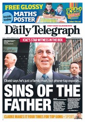 Daily Telegraph (Australia) Newspaper Front Page for 5 February 2013