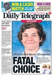 Daily Telegraph (Australia) Newspaper Front Page for 6 December 2012