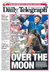 Daily Telegraph (Australia) Newspaper Front Page for 7 November 2012