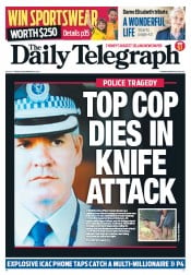 Daily Telegraph (Australia) Newspaper Front Page for 7 December 2012