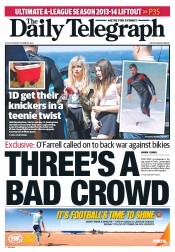 Daily Telegraph (Australia) Newspaper Front Page for 8 October 2013