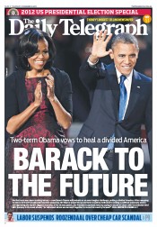 Daily Telegraph (Australia) Newspaper Front Page for 8 November 2012