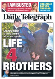 Daily Telegraph (Australia) Newspaper Front Page for 8 November 2013
