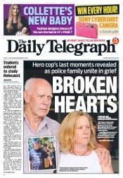 Daily Telegraph (Australia) Newspaper Front Page for 8 December 2012