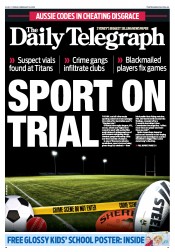 Daily Telegraph (Australia) Newspaper Front Page for 8 February 2013