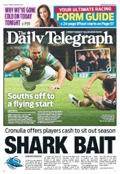 Daily Telegraph (Australia) Newspaper Front Page for 8 March 2013