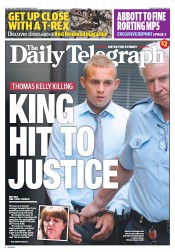 Daily Telegraph (Australia) Newspaper Front Page for 9 November 2013