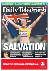 Daily Telegraph (Australia) Newspaper Front Page for 9 August 2012