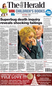 The Herald Newspaper Front Page (UK) for 25 November 2014