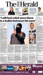 The Herald Newspaper Front Page (UK) for 27 February 2015
