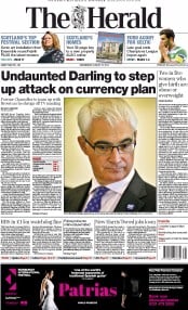 The Herald Newspaper Front Page (UK) for 27 August 2014
