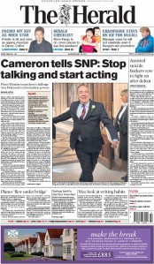 The Herald Newspaper Front Page (UK) for 28 May 2015