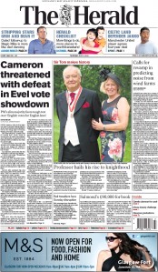 The Herald Newspaper Front Page (UK) for 2 July 2015