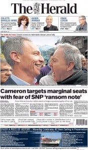 The Herald Newspaper Front Page (UK) for 5 May 2015