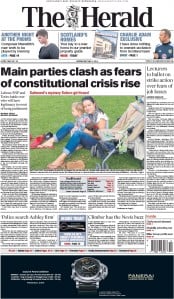 The Herald Newspaper Front Page (UK) for 6 May 2015