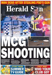 Herald Sun (Australia) Newspaper Front Page for 12 December 2012